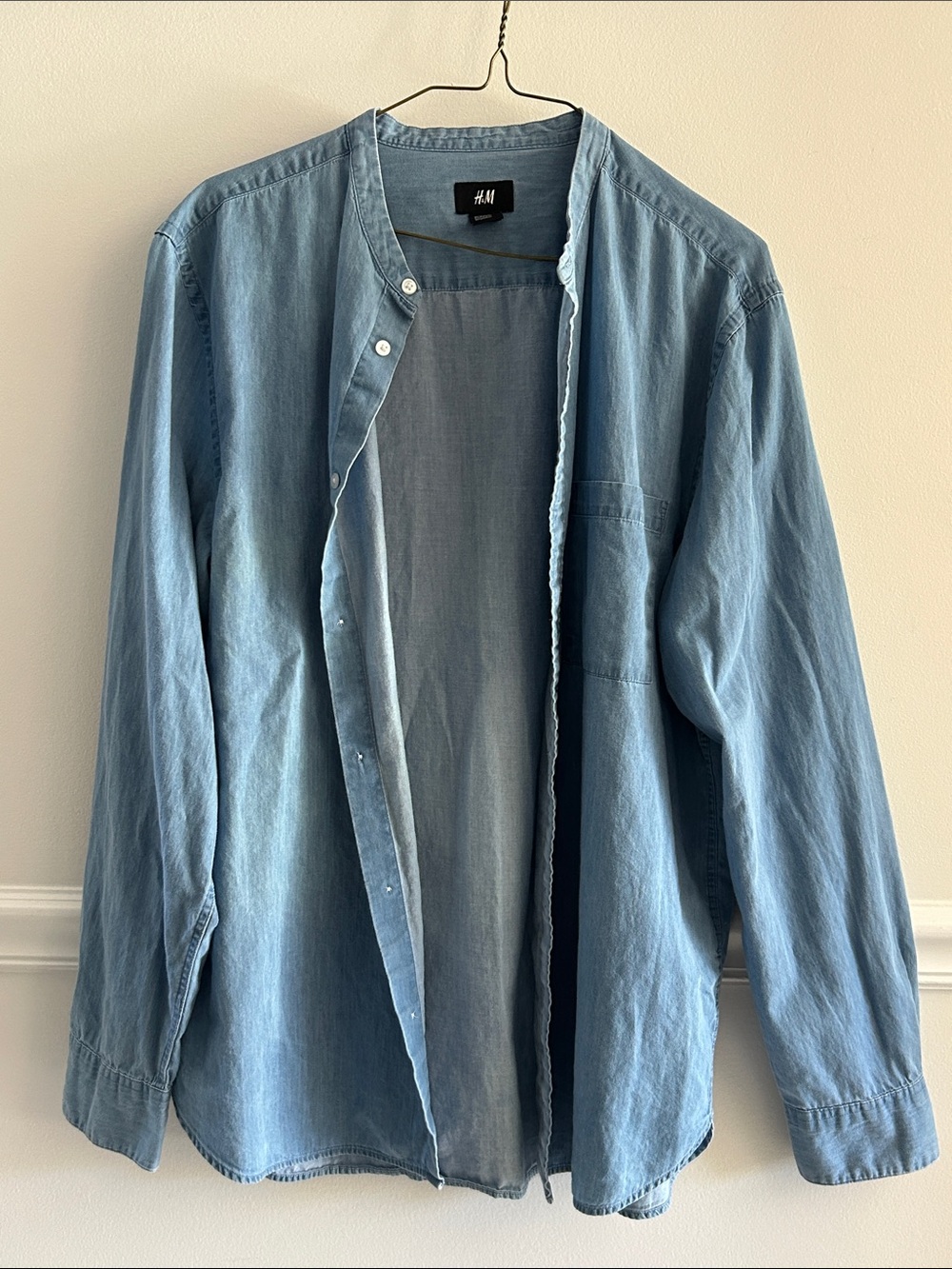 H&M Light Blue Casual Denim Shirt Jacket